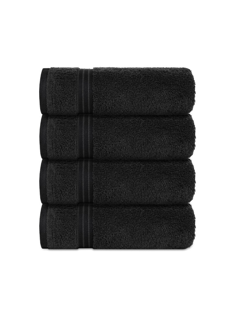 Bliss Casa 100% Combed Cotton 550 GSM Quick Dry Highly Absorbent Thick Soft Hotel Quality For Hand And Spa Hand Towel Set Black 40x70cm - Image 2