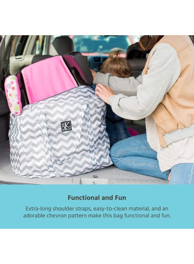 J.L. Childress J.L. Childress Booster Go-Go Travel Bag for Backless Seats, Chevron  - Image 4