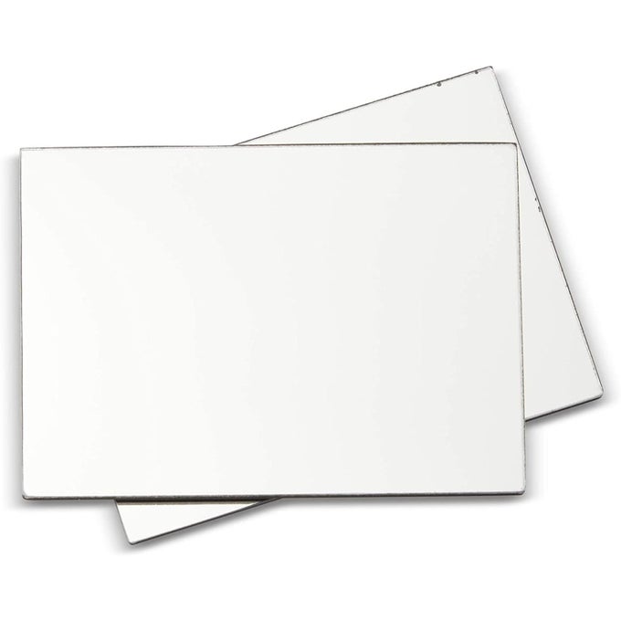 2 PACK 5X7 MAGNETIC LOCKER MIRROR SET EASY INSTALL SHATTERPROOF RECTANGULAR DESIGN FOR SCHOOL OFFICE LOCKERS PORTABLE FOR QUICK CHECKUPS MAGNETIC MIRROR