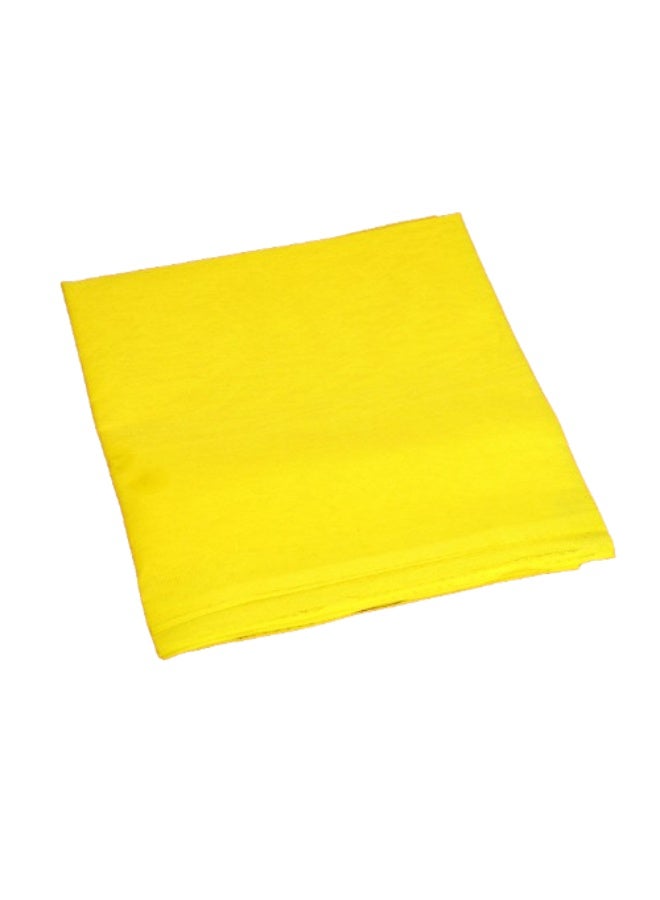 Aksharveda Yellow Altar Cloth – Traditional Temple & Pooja Chowki Decoration Cloth - Image 1