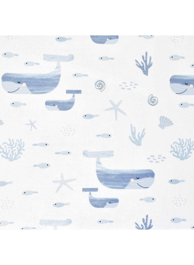 Lush Decor Lush Decor Baby Seaside Micro Mink 2 Pack Fitted Crib Sheet, Blue, 28" x 52" x 9"  - Image 4