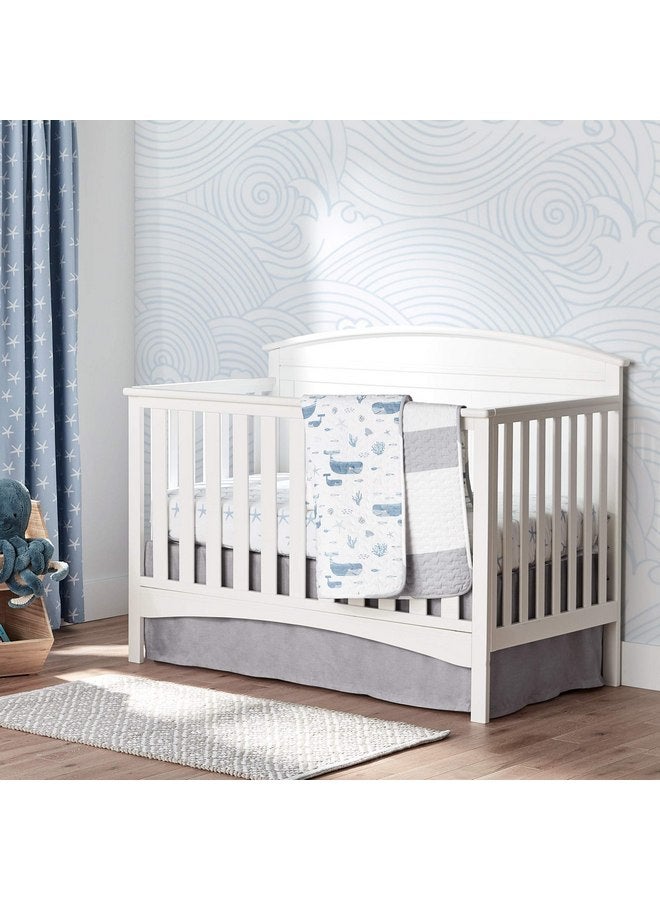 Lush Decor Lush Decor Baby Seaside Micro Mink 2 Pack Fitted Crib Sheet, Blue, 28" x 52" x 9"  - Image 1