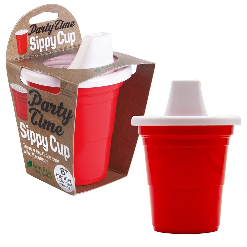 GAMAGO Party Time Baby Sippy Cup Adorably Cute Learner Sippy Cup for Babies Toddlers and Kids 6 Months Old Holds 7 Ounces BPAFree FoodSafe Spill Proof Easy to Clean