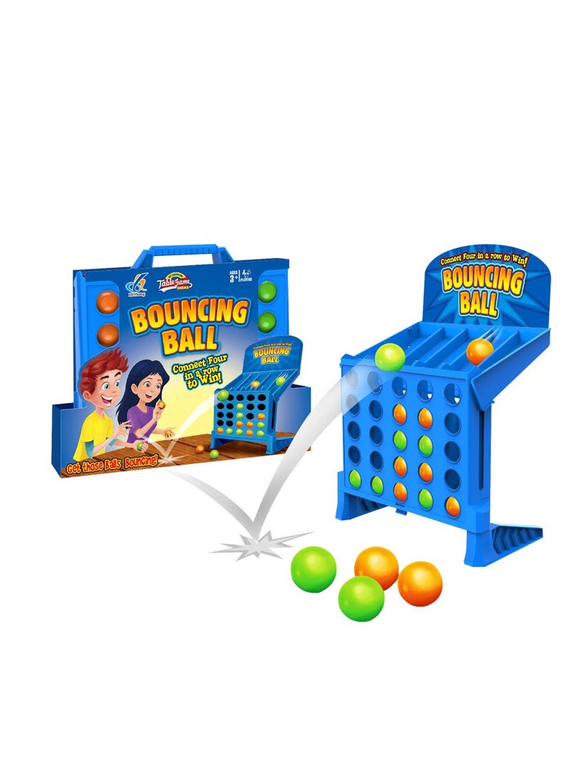 MIXDE Connect Bouncing Ball 4 Shots Game, Classic 4 in a Row Link Up 4 Ball Game Educational Toy, Parent-Child Interaction Party Multiplayer Funny Desktop Connect Balls Game Toy for Kids Family  - Image 1
