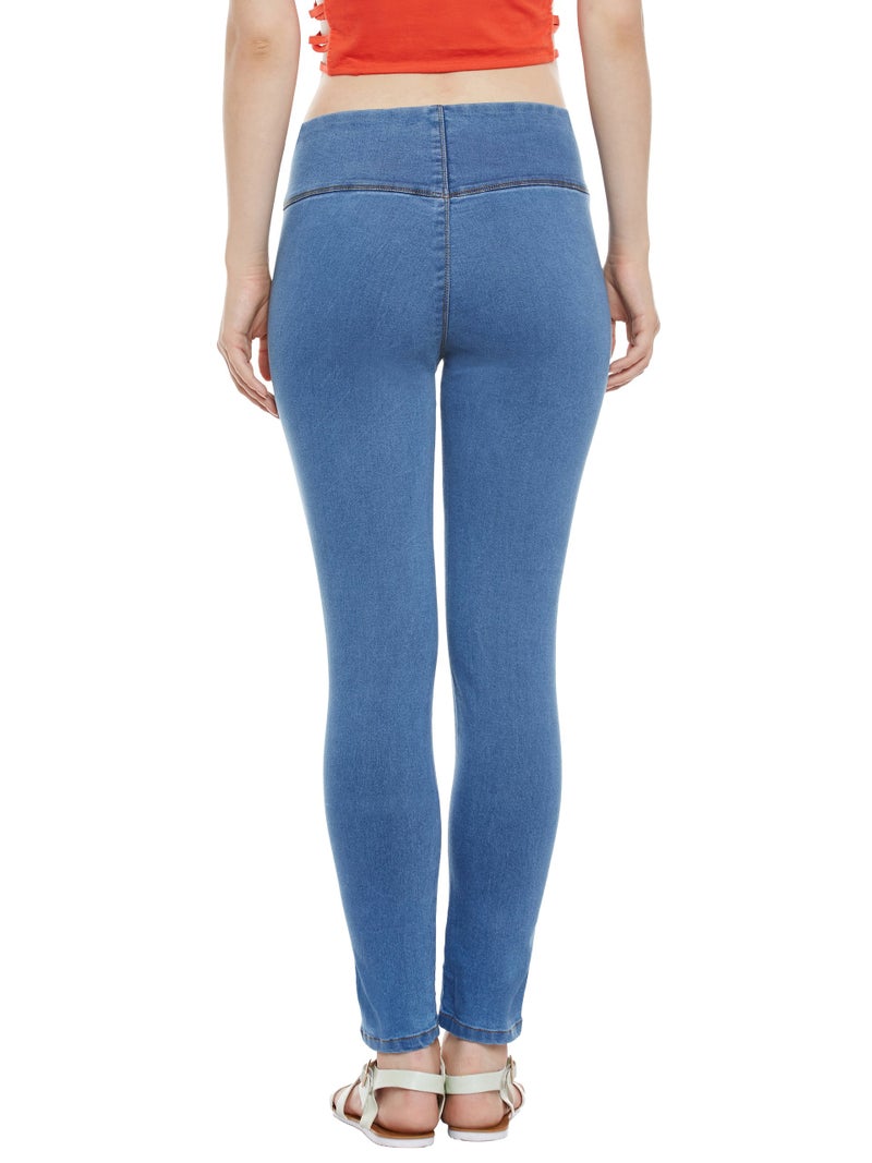 Miss Chase Women's Denim Blue Skinny Jeggings(MCAW17DEN01-02-115-26,Blue,26) - Image 4