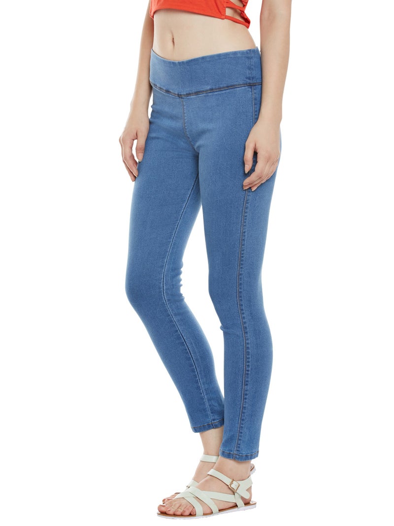 Miss Chase Women's Denim Blue Skinny Jeggings(MCAW17DEN01-02-115-26,Blue,26) - Image 3