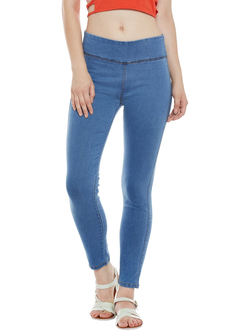 Miss Chase Women's Denim Blue Skinny Jeggings(MCAW17DEN01-02-115-26,Blue,26) - Image 1