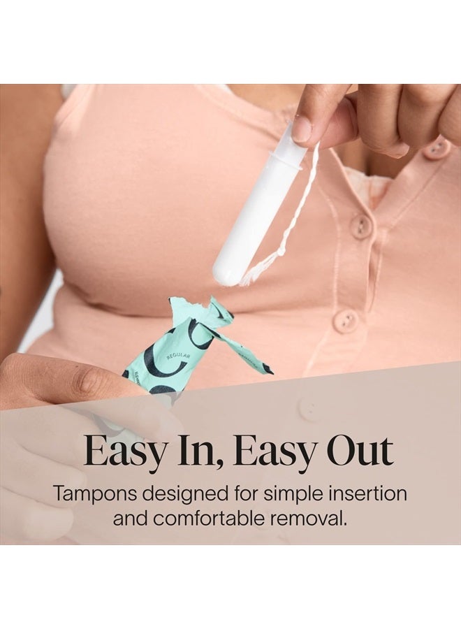 cora Organic Applicator Tampons | Super Plus Absorbency | 100% Organic Cotton, Unscented, BPA-Free Compact Applicator | Leak Protection | Packaging May Vary | 36 Total - Image 4