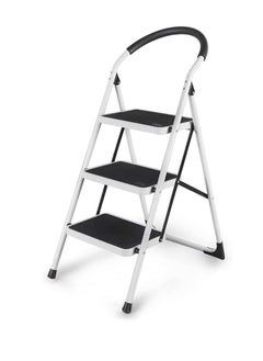ALMUFARREJ Foldable Ladder 3 Steps, Home Ladder Folding Step Stool with Wide Anti-Slip Pedal, Adults Folding Sturdy Steel Ladder for Home,Kitchen, Garden, Office  - Image 3
