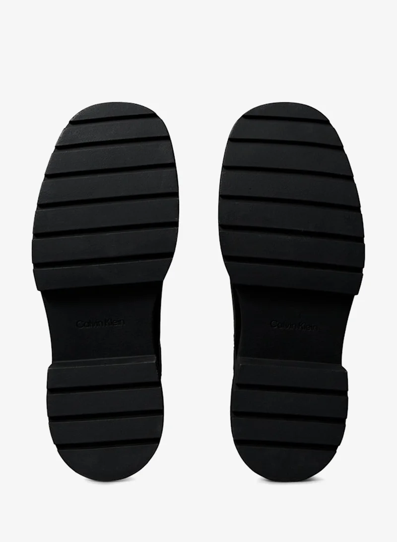 Calvin Klein Jeans Black CK Bold - Leather Chelsea Boots for Women | Best Price UAE