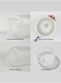 SHOTAY SHOTAY 600 ML Kids & Adults Water Bottles Reusable Leak Proof BPA-Free with Lockable & Fast Flow, One Click Open. For Children School, Office, Gym, Outdoor and Sports White.  - Image 3