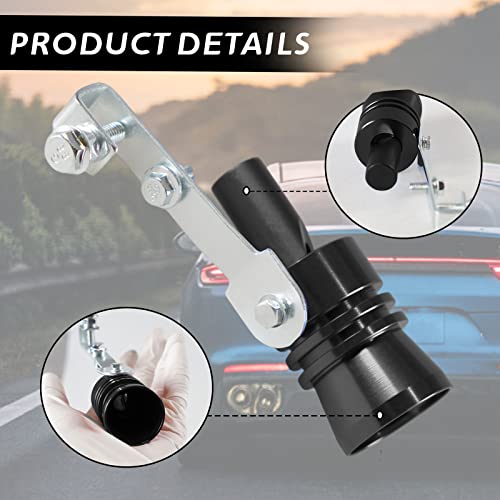 YIUIY 2 Pack Universal Turbo Pipe Pipe Whistle Muffler Sounder Simulator Tailpipe Noise Sound Enhancer Compatible with Truck Motorcycle Cars Dirt Bike and ScooterXL Black - Image 5