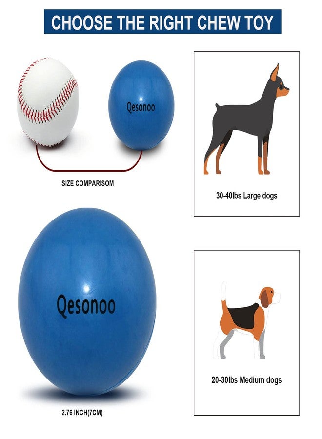 Qesonoo Dog Balls Indestructible,Solid Rubber Bouncy for Dogs Aggressive Chewers Large Breed,Non-Toxic&Floating&High Elasticity,Durable Fetch Ball Medium to Chew,Play and Training - Image 2
