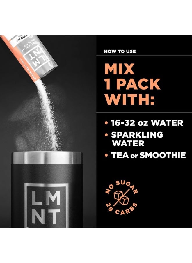 LMNT Grapefruit Salt Electrolyte Drink Mix Sachets 30Pcs