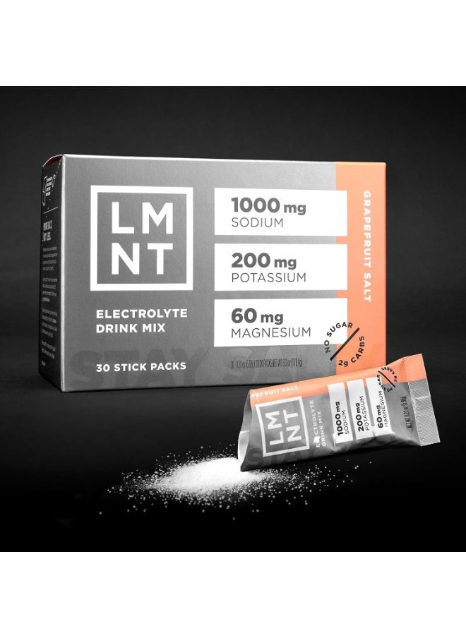 LMNT Grapefruit Salt Electrolyte Drink Mix Sachets 30Pcs