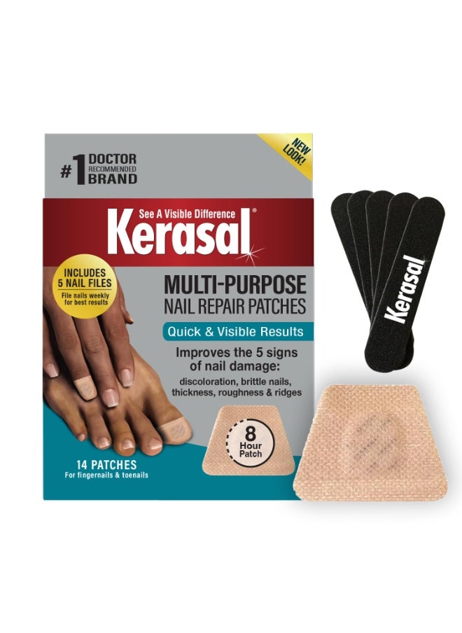 Kerasal Kerasal Multi-Purpose Nail Repair Patches 14ct and Pack of 5 Files  - Image 1