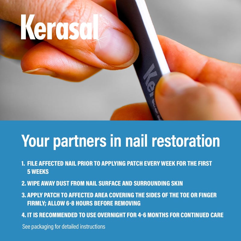 Kerasal لصقات إصلاح الأظافر متعددة الاستخدامات من كيراسال 14 قطعة وعبوة من 5 ملفات - Image 5