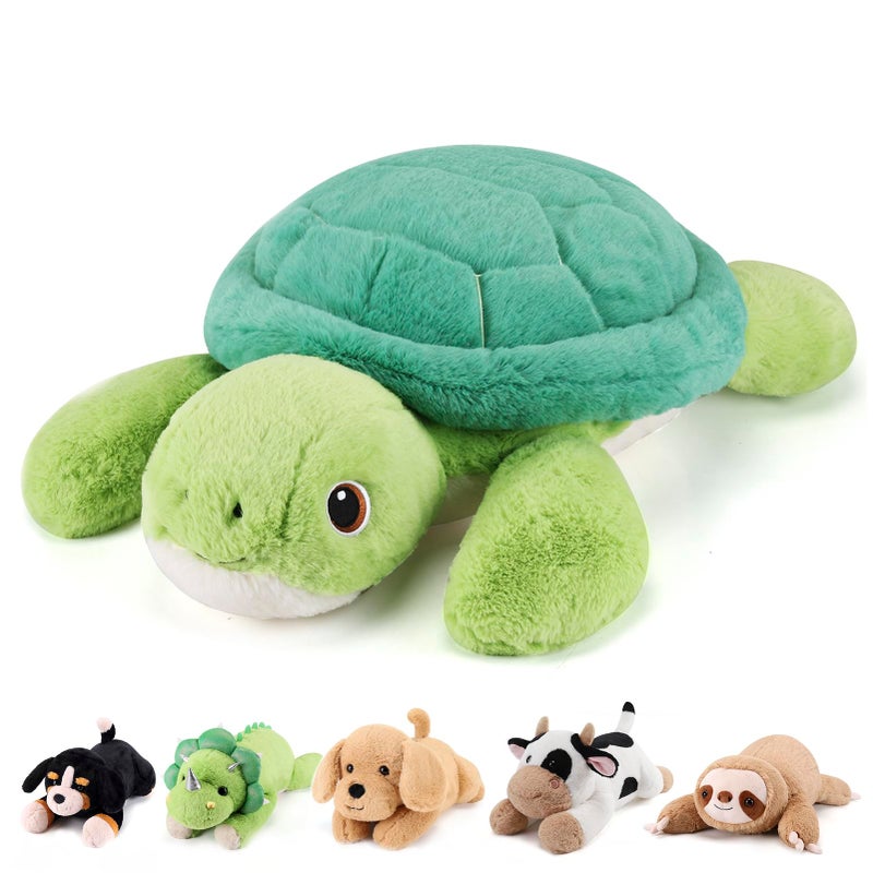 gnomantic Turtle Weighted Stuffed Animals 28 Inch 50 Pounds Weighted Plushies Sea Turtle Stuffed Animal Large Tortoise Plush Pillow Cute Plush Toy Gifts for Kids Adults 28 50 lbs - Image 3