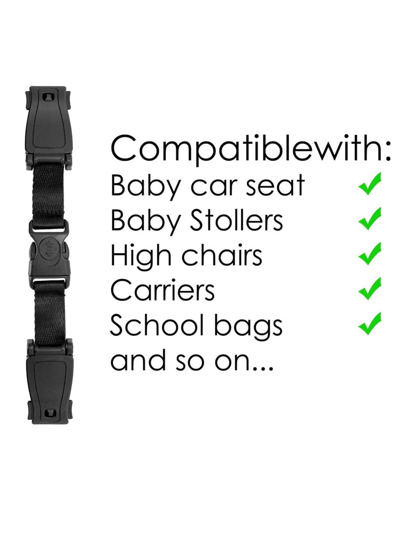 Arabest - Universal Child Chest Harness Clip Car Seat Safety Belt Clip Buckle Anti-Slip Baby Chest Clip Guard Compatible with Seats Strollers High Chairs Schoolbags for 1.5-inch Width Harness - Image 1