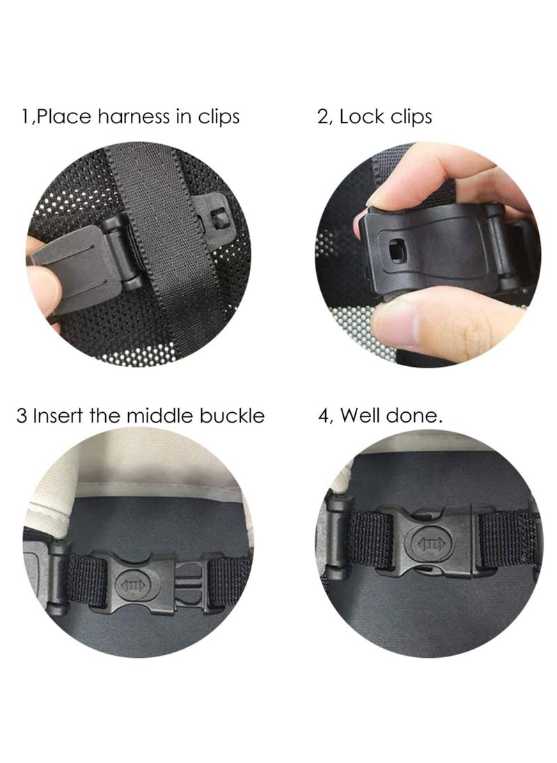 Arabest - Universal Child Chest Harness Clip Car Seat Safety Belt Clip Buckle Anti-Slip Baby Chest Clip Guard Compatible with Seats Strollers High Chairs Schoolbags for 1.5-inch Width Harness - Image 1