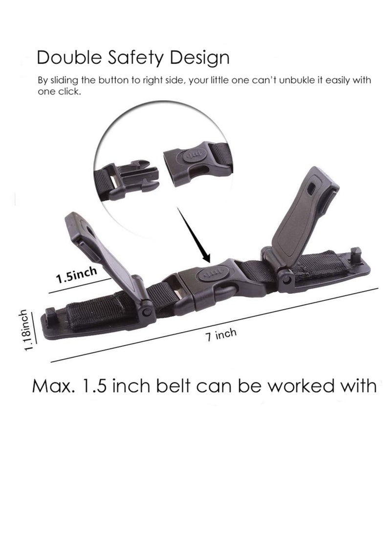 Arabest - Universal Child Chest Harness Clip Car Seat Safety Belt Clip Buckle Anti-Slip Baby Chest Clip Guard Compatible with Seats Strollers High Chairs Schoolbags for 1.5-inch Width Harness - Image 1