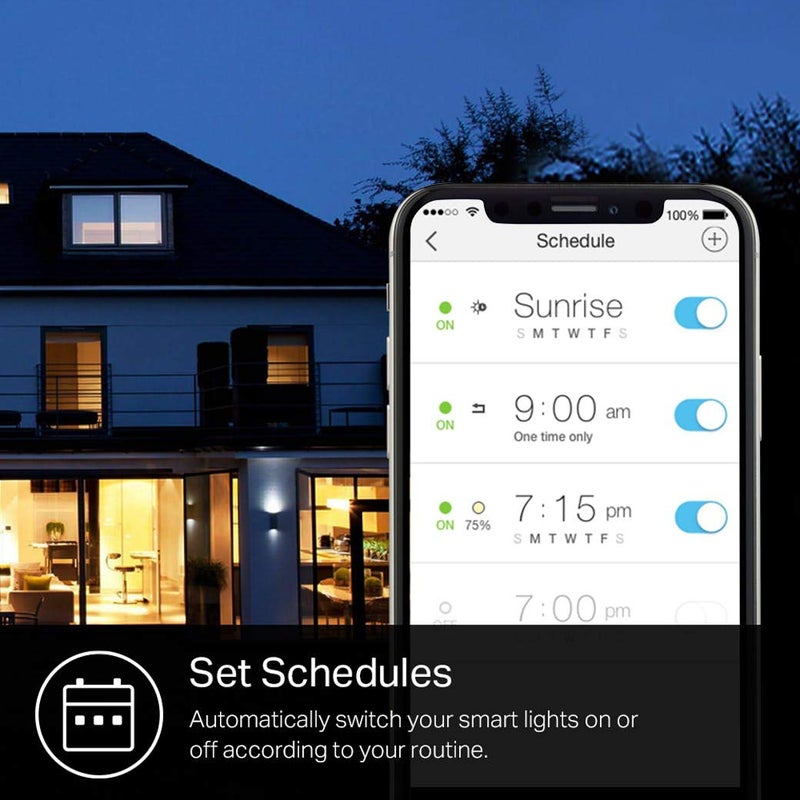 Kasa Smart Light Bulbs that works with Alexa and Google Home, Dimmable Smart LED Bulb, A19, 9W, 800Lumens, Soft White(2700K), CRIâ‰¥90, WiFi 2.4Ghz only, No Hub Required, 4 Count (Pack of 1)(KL110P4) - Image 4