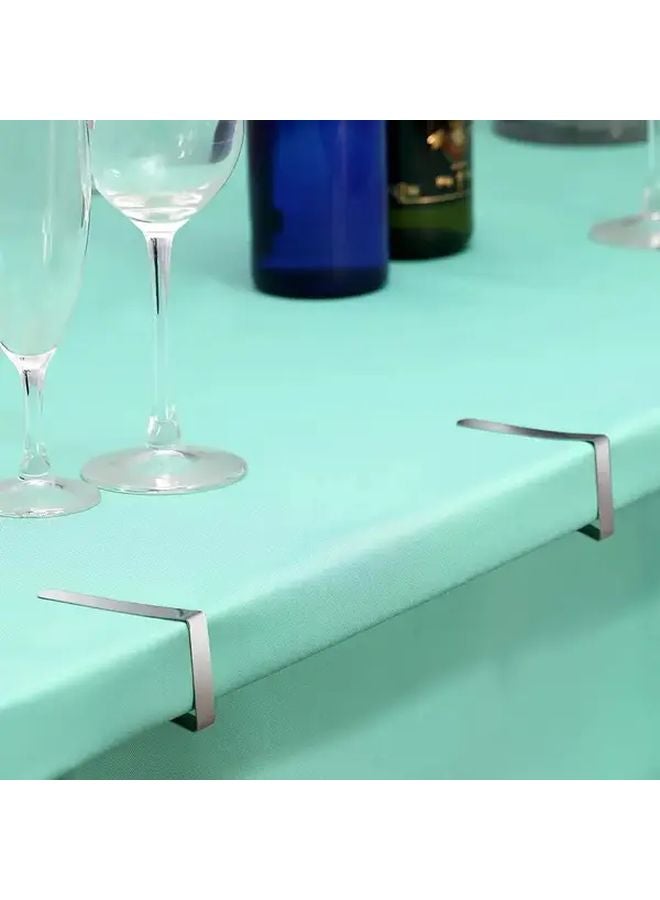 10pcs Heavy Duty Stainless Steel Tablecloth Clips Adjustable Non Slip Metal Clamps - Image 3