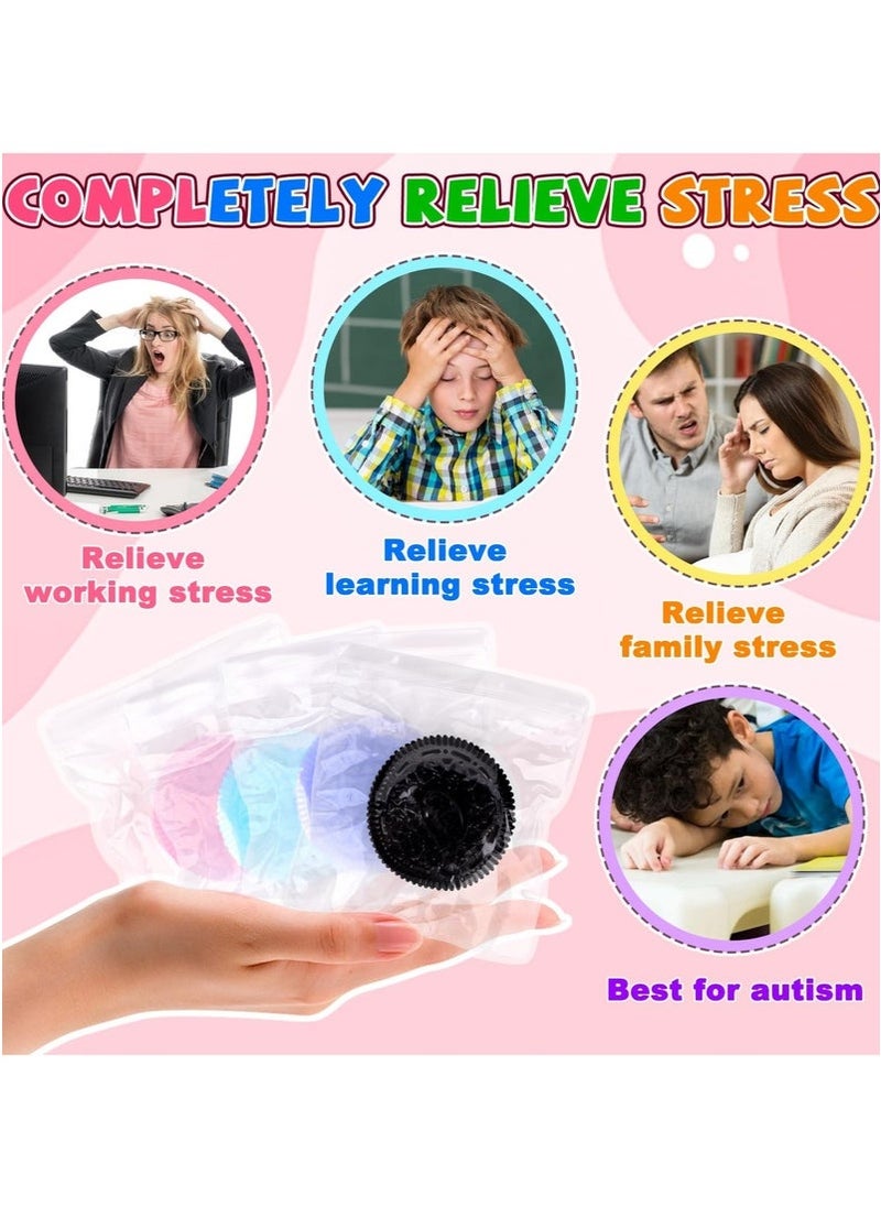 null - 4 PCS Squishy Toys, Biscuit Stress Relief Pinching Simulation Decompression Squeeze Toys for Birthday Gifts, Anxiety Relief Sensory Toys (Multicolour) - Image 1