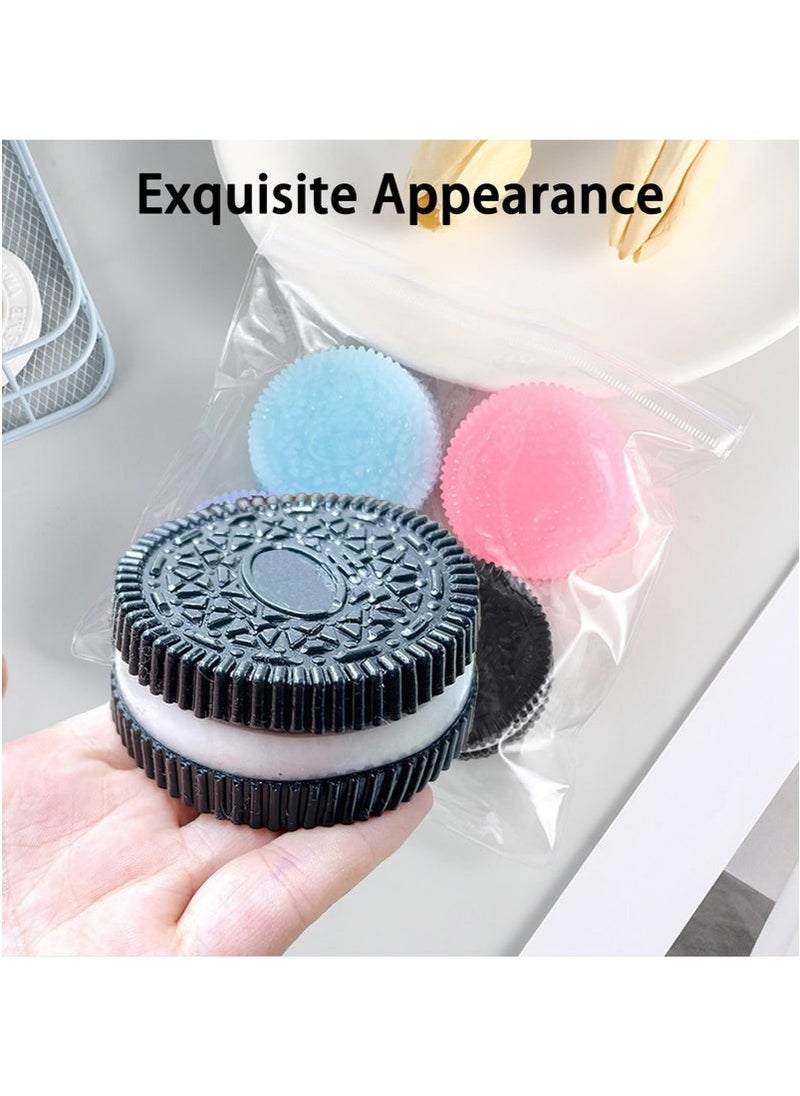 null - 4 PCS Squishy Toys, Biscuit Stress Relief Pinching Simulation Decompression Squeeze Toys for Birthday Gifts, Anxiety Relief Sensory Toys (Multicolour) - Image 1
