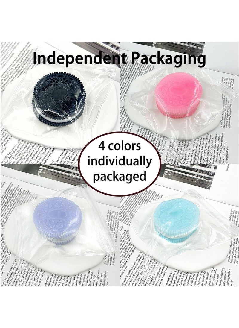 null - 4 PCS Squishy Toys, Biscuit Stress Relief Pinching Simulation Decompression Squeeze Toys for Birthday Gifts, Anxiety Relief Sensory Toys (Multicolour) - Image 1