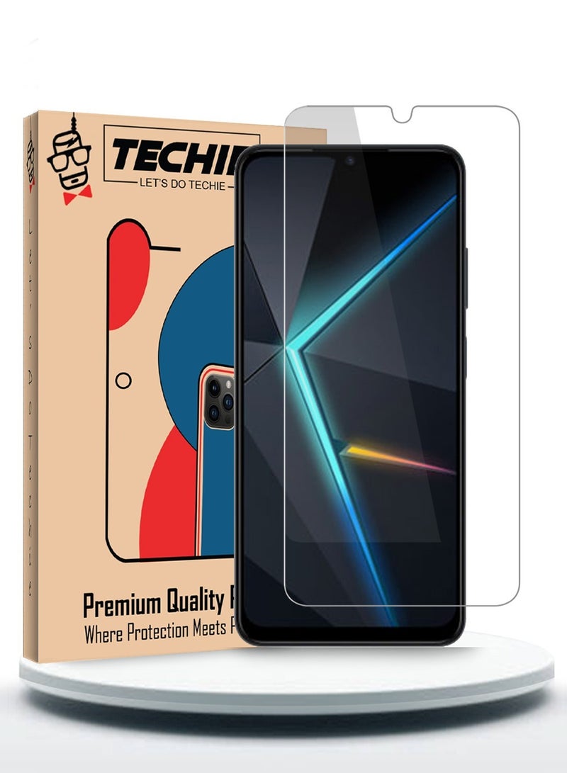 Techie حماية شاشة زجاجية مقسّاة HD لجهاز ZTE Nubia Neo 5G - مضادة للانعكاس ومضادة للفقاعات بصلابة 9H وسمك 0.33 مم وحواف مدورة وسهلة التركيب - Image 1