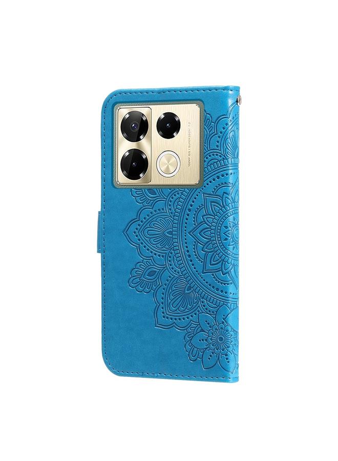زبون جراب لهاتف Infinix Note 40 Pro 4G / 5G / Note 40 Pro+ جراب هاتف جلدي منقوش عليه زهور بسبع بتلات - Image 3