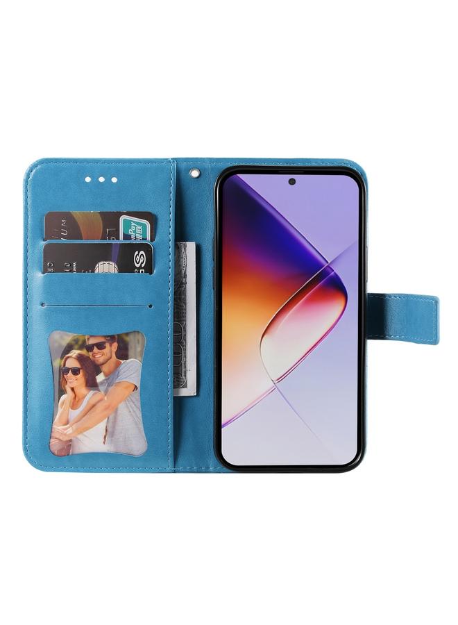 زبون جراب لهاتف Infinix Note 40 Pro 4G / 5G / Note 40 Pro+ جراب هاتف جلدي منقوش عليه زهور بسبع بتلات - Image 4