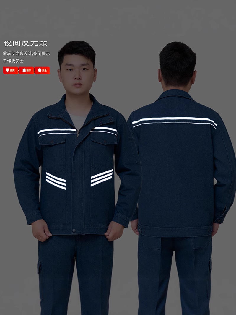 Long-Sleeved Work Clothes, Labor Protection Clothes, Men'S And Women'S Wear-Resistant And Dirt-Resistant Work Clothes, Factory Clothes, Welding And Auto Repair Clothes - Image 5