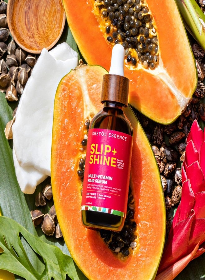 كريول إسينس كريول إيسنس - سيروم للشعر للحماية واللمعان بحجم 2 أونصة، علاج خفيف الوزن بزيت المورينجا، سيروم متعدد الفيتامينات للشعر، زيت الخروع الأسود الهايتي، زيت بذور العنب، السكوالين وزيت الأرغان - Image 4