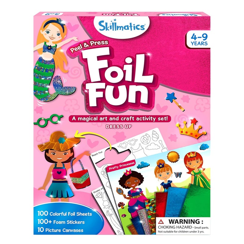 Skillmatics Foil Fun - Dress Up, No Mess Art for Kids, Craft Kits & Supplies, DIY Creative Activity, Travel Toys, Gifts for Girls & Boys Ages 4, 5, 6, 7, 8, 9 - Image 1