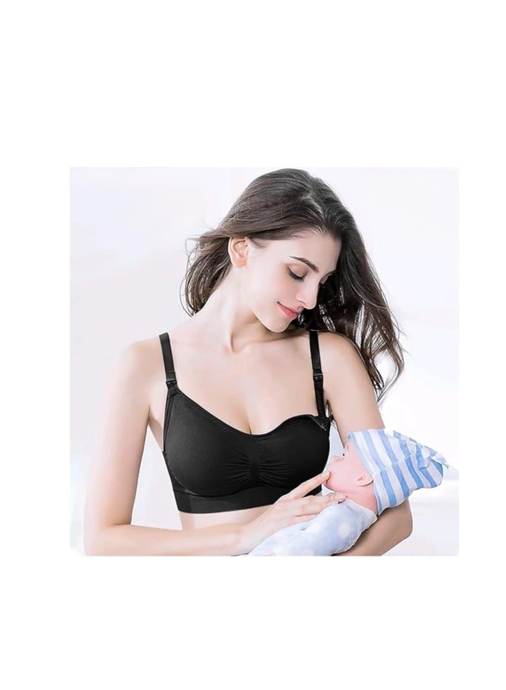 3 Pack Women’s Nursing Bra, Seamless Maternity Bra,Bras with Removable Spill Prevention Bra Pads - Image 5