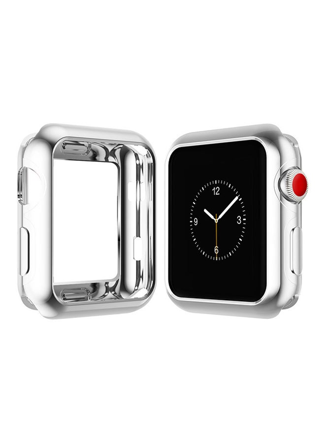 Voberry Protective Case Cover For Apple Watch Series 2/3 42mm Silver