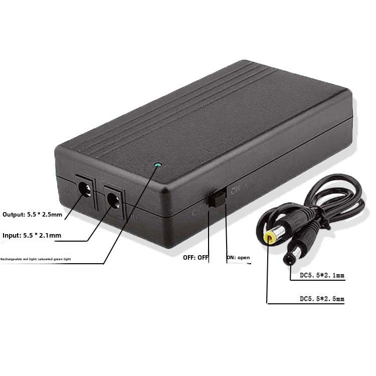 5V 9V 12V Router UPS Emergency Power Bank 9v1A 14.8WH = 4000 mA with 50cm standard cable 