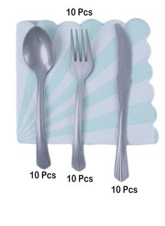 ZCM-HAPPY Complete Set of 80 Pieces Disposable Colourful Tableware Set for Special Occasions  - Image 3