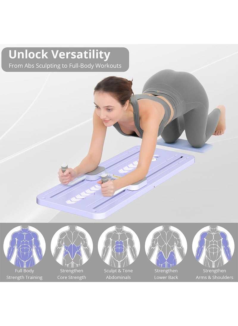 ETG - ETG Pilates Board - 2024 Pilates Reformer Set, Multi-Purpose Foldable Pilates Reformer Board for Home, 5 in 1 Pilates Sliding Board - Image 1