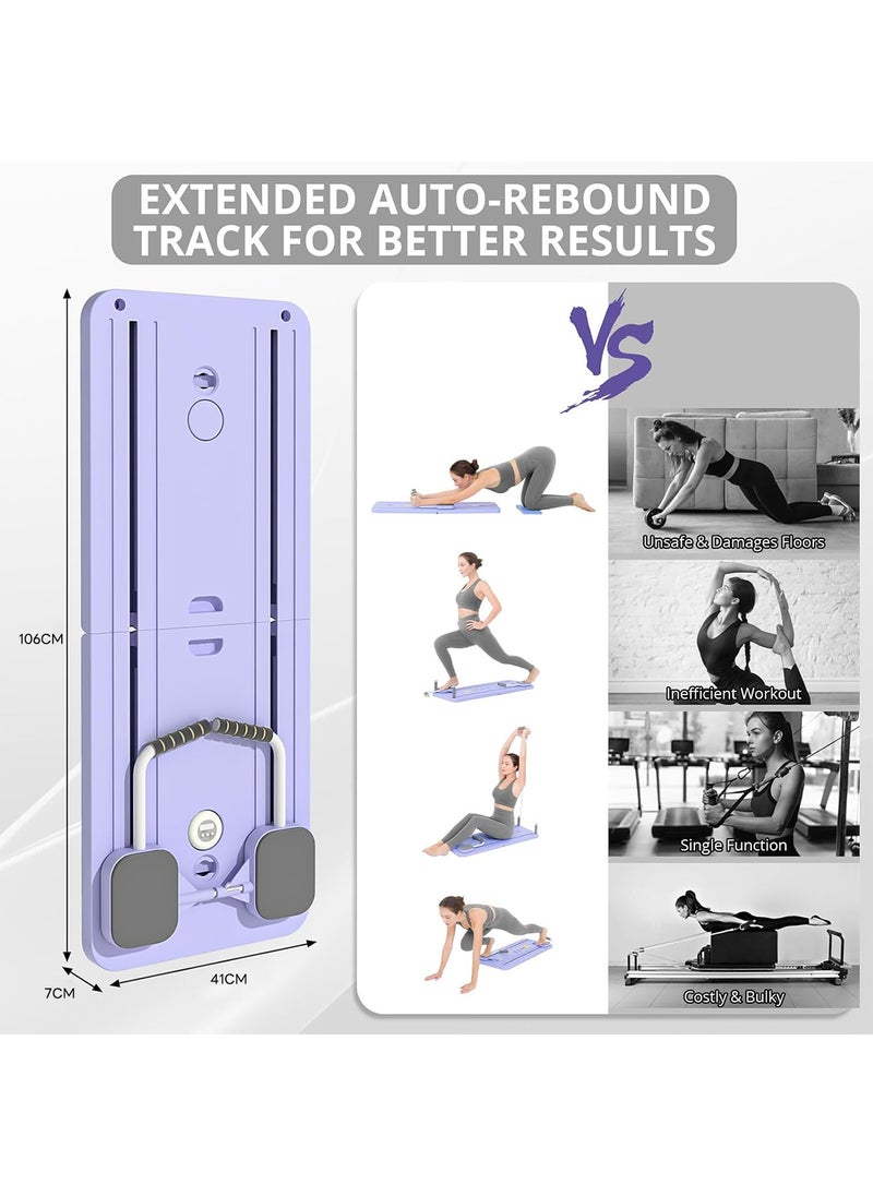 ETG - ETG Pilates Board - 2024 Pilates Reformer Set, Multi-Purpose Foldable Pilates Reformer Board for Home, 5 in 1 Pilates Sliding Board - Image 1