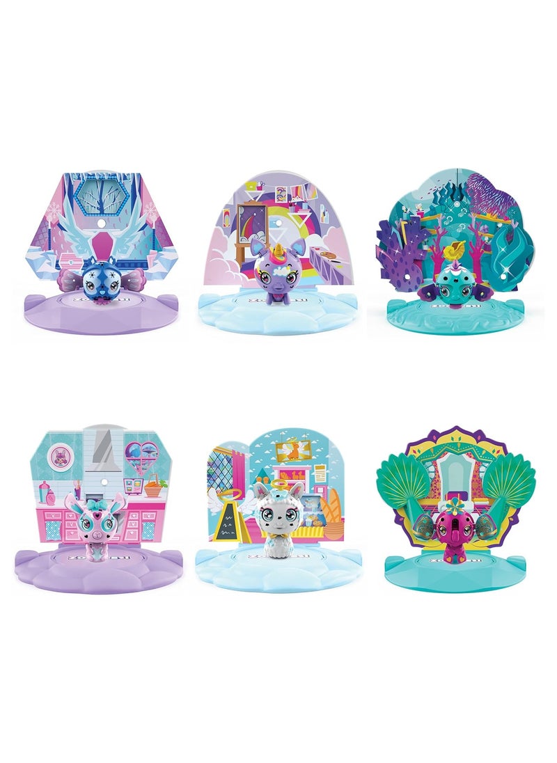 Zoobles - Zoobles, Kosmic Kitty Transforming Collectible Figure and Happitat Accessory, Kids Toys for Girls Aged 5 and above- Pack May Vary - Image 1