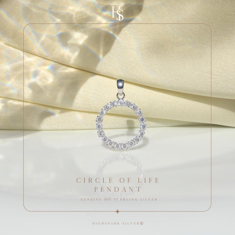HighSpark Solitaire Pendant | 92.5 Sterling Silver & Diamond Like Brilliance Sparkling Zirconia for that Stunning Shine | Lovely Gift - Image 3