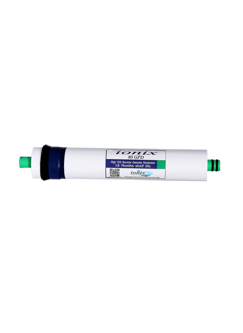 IONIX 80 GPD RO MembraneLatest Anti Bacterial Technology Eliminates Requirement of UV Most Advanced Membrane with Highest Filter Life