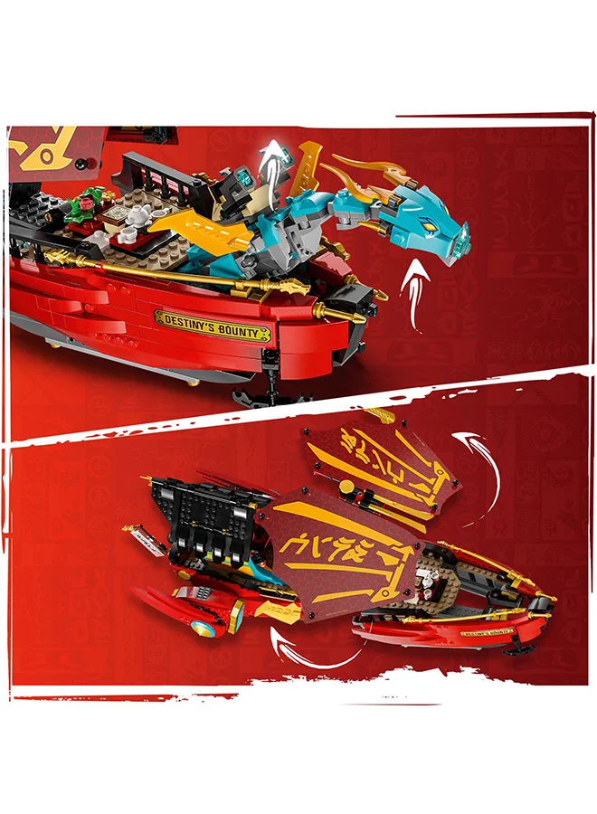 ليغو Ninjago Destiny’S Bounty – Race Against Time 71797 Building Toy Set Featuring A Ninja Airship, 2 Dragons And 6 Minifigures; Gift For Kids Aged 9+ Who Love Building Playsets And Ninja Adventures (1,739 Pieces)