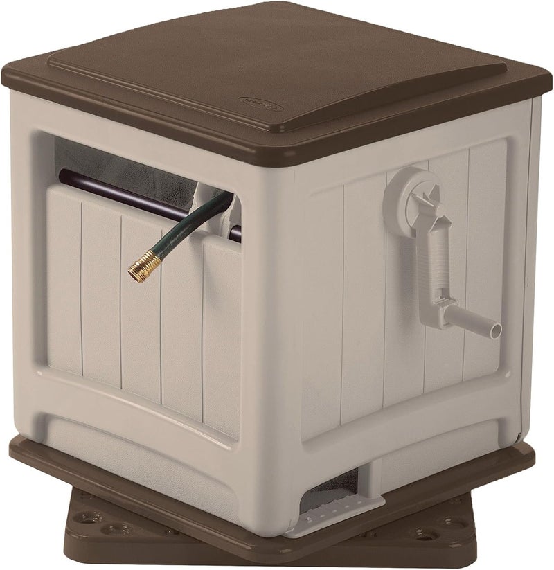 suncast بكرة تخزين خرطوم الحديقة من سانكاست مع لف تلقائي 225 قدم، خفية مع قاعدة دوارة سمارت تراك - Image 1