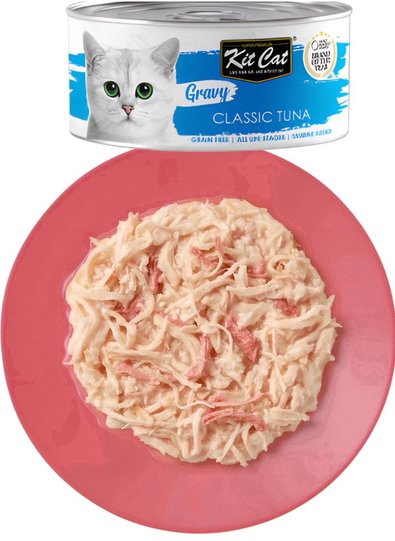 Kit Cat - Kit Cat (24 packs) wet food with Tuna flavor for small and large cats / 70 grams - Image 1
