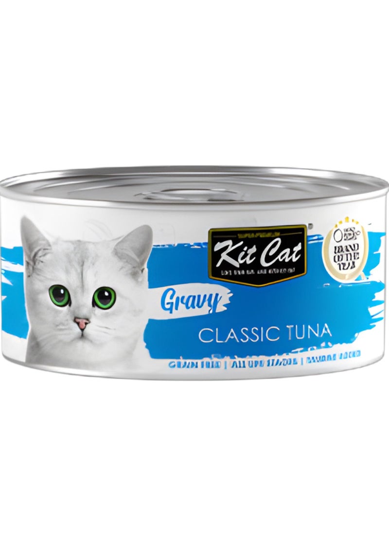 Kit Cat - Kit Cat (24 packs) wet food with Tuna flavor for small and large cats / 70 grams - Image 1