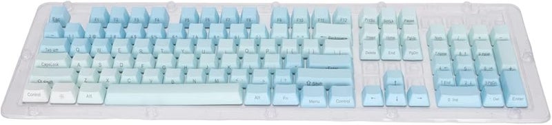 غطاءات مفاتيح PBT Frost Blue 104 مفتاح طباعة جانبية بالصبغة نسيج غير لامع لوحة مفاتيح ميكانيكية - Image 2